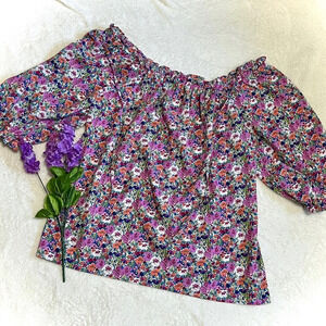 Staccato Floral Off Shoulder Blouse - Small